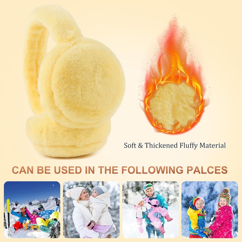 Pesaat Fluffy Ear Muff for Women Plush Earmuffs Kids Winter Earmuffs Girls Boys Cold Weather Ear Warmer - Image 3